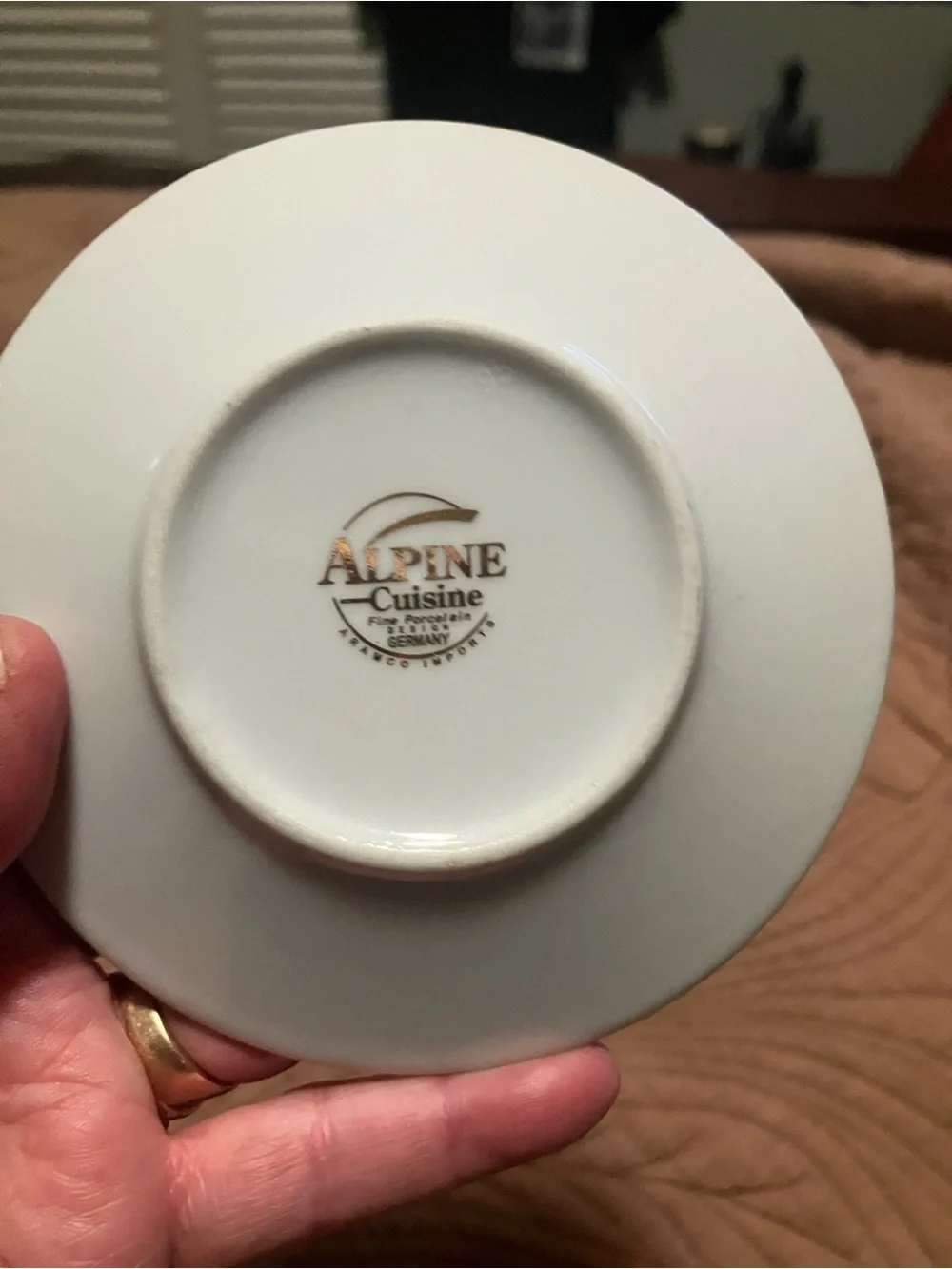 Set of  Porcelain Espresso Cup Sets with Gold Trim